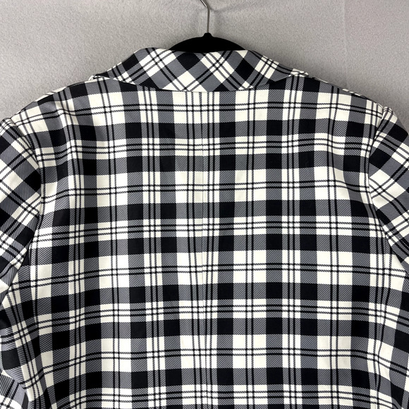 Blackmilk Plaid Tartan Blazer Jacket Womens 12/16 Lined Open Front Academia - Picture 12 of 15